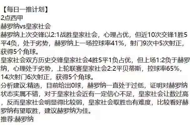 V站每日一推 赫罗纳vs社会
